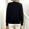 thumbnail image 4 of Vivianyn HD Women's V Neck Cardigan Sweater with Large Buttons, Casual Open Front Coat,Black,Size S-XXL, 4 of 9