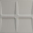 thumbnail image 5 of Ekena Millwork 19 5/8"W x 19 5/8"H Galveston EnduraWall Decorative 3D Wall Panel, Textured Metallic Silver (Covers 2.67 Sq. Ft.), 5 of 6