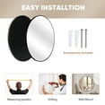 thumbnail image 3 of JIOABL 28 Inch Round Mirror, Metal Frame Wall Mirror for Entryway, Bathroom, Vanity, Living Room, Modern Circular Mirro, Black, 3 of 7