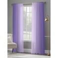 thumbnail image 4 of Purple Ombre Sheer Curtains 108 Inch Length 2 Panels Set for Living Room/Bedroom, Modern Gradient Abstract Art Semi Curtain Sheers Drapes Rod Pocket Curtains Window Treatment Set 52''x108''x2, 4 of 7