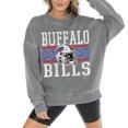 thumbnail image 3 of Women's-Gameday Couture Gray Buffalo Bills Vintage Wash Oversized Crewneck Fleece Pullover, 3 of 5