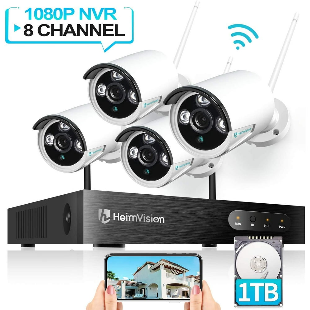 Heimvision Hm241a 1080p Wireless Security Camera System 8ch Nvr 4pcs Outdoor Wifi Surveillance