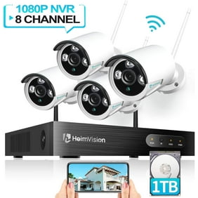 HeimVision HM241A 1080P Wireless Security Camera System, 8CH NVR 4Pcs Outdoor WiFi Surveillance Camera with Night Vision, Waterproof, Motion Alert, Remote Access