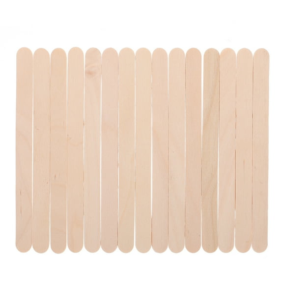 Himition 100pcs Popsicle DIY Stick DIY Crafting Supplies Wooden Stirring Rods Glue Stick