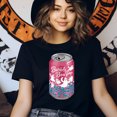 thumbnail image 3 of Burble Boo Pop T-Shirt | Cute Soda Can Ghost Drink Pastel Halloween Tee, Black, Size 3XL, 3 of 6