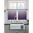 thumbnail image 2 of Grey Purple,Tier Curtains 24 Inch Length,Sheer Curtains for Bedroom Living Room Window Gradient Ombre Modern Abstract Color Art Voile Drapes Kitchen Curtains Small Half Window 27.5"x24" 2 Panels, 2 of 7