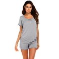 thumbnail image 4 of Ekouaer Maternity Pajama Set Postpartum Pjs Delivery Loungewear Maternity Tops Breastfeeding Shirts for Womens Nursing Sleepwear Nursing Pjs, 4 of 6
