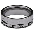 thumbnail image 4 of Zebra Tungsten Carbide Ring, 4 of 9