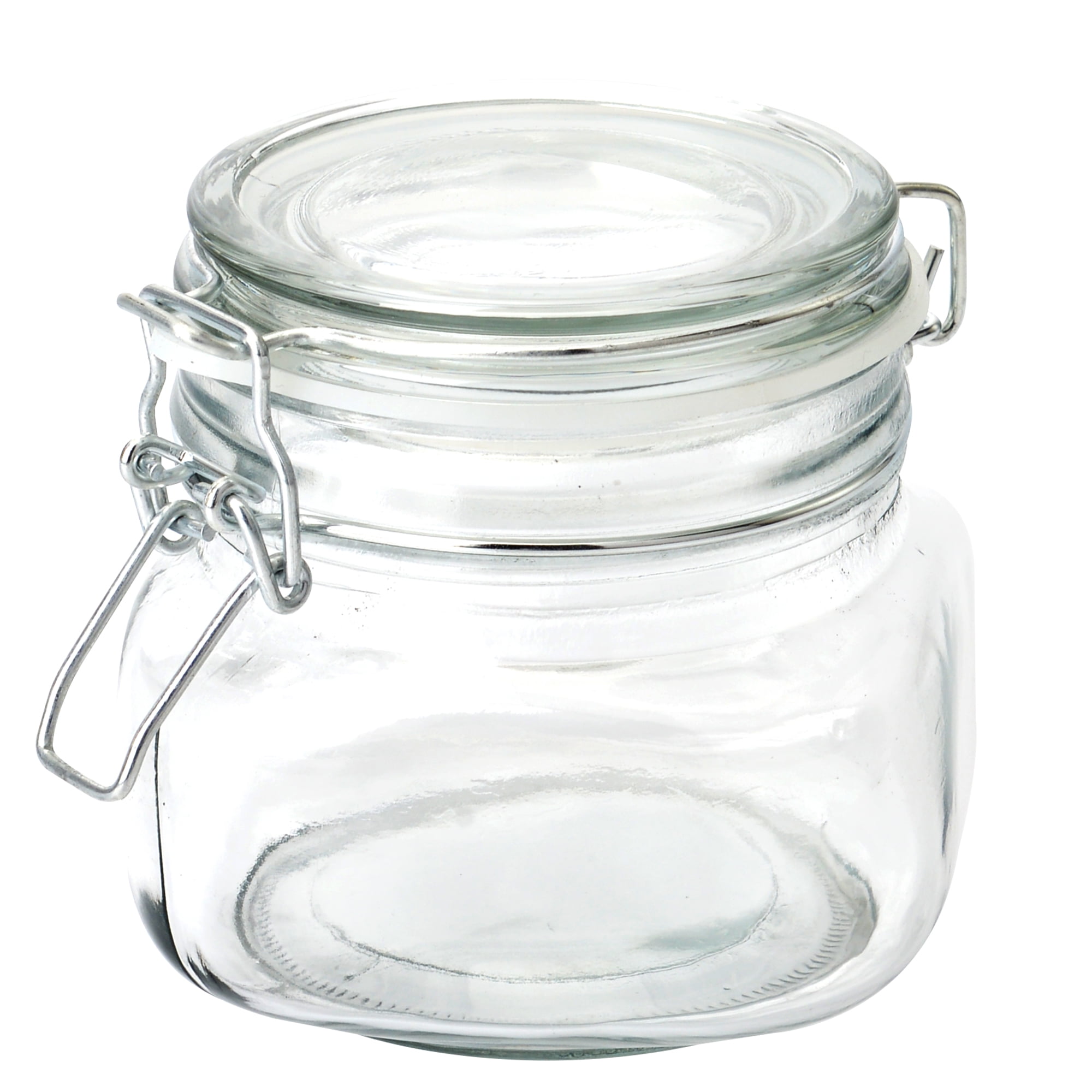 Mainstays Kitchen Storage 17-Ounce Clear Glass Lock Lid Jar