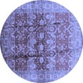 thumbnail image 1 of Ahgly Company Indoor Round Oriental Blue Industrial Area Rugs, 7' Round, 1 of 4