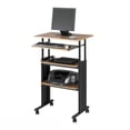 thumbnail image 2 of 2 Piece Set Black Extendable Height Computer Desk and Drafting Chair, 2 of 4