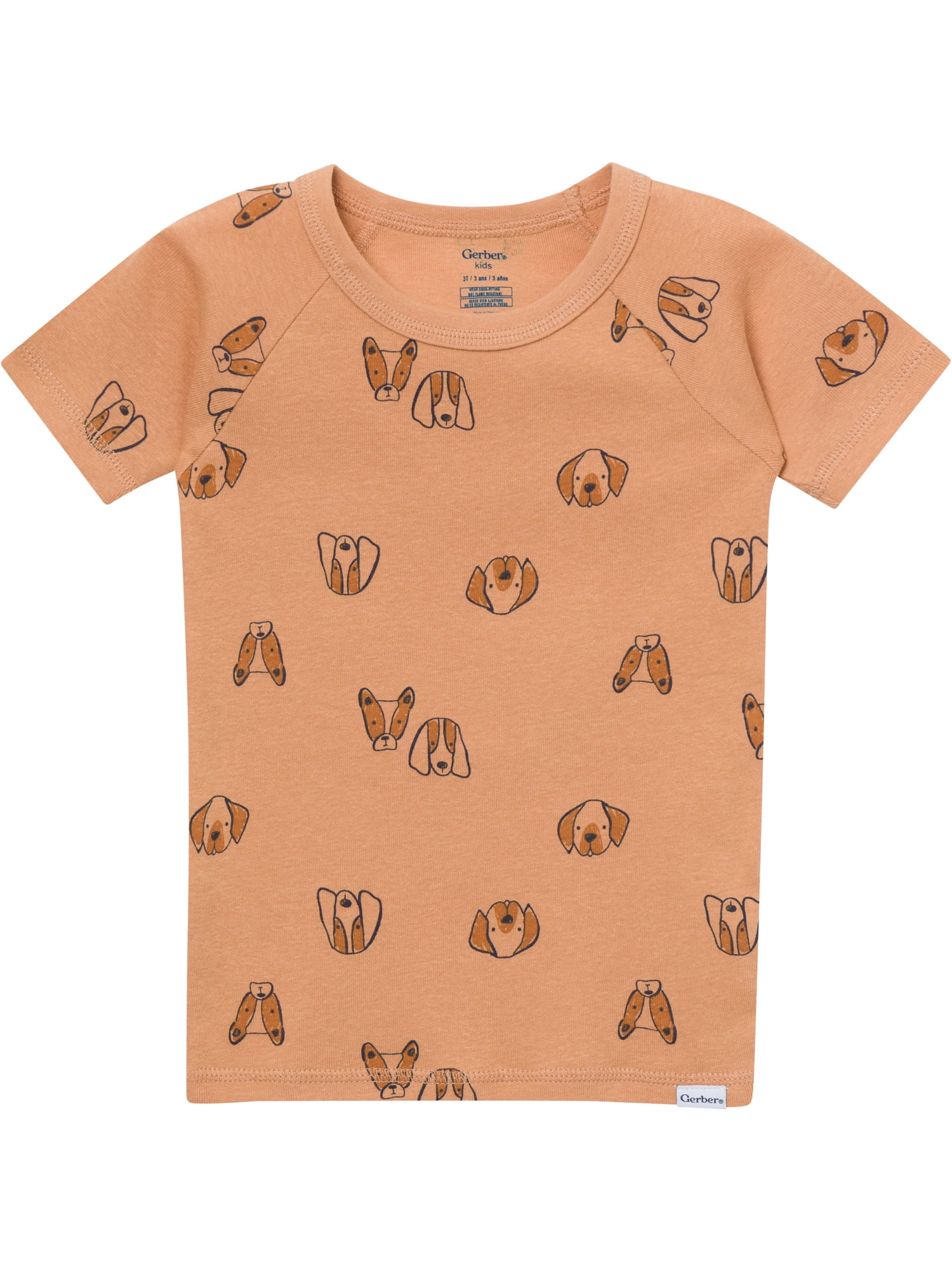 Gerber Toddler Neutral Tight Fitting Pajama Set, 4-Piece, Sizes 12 Months - 5T