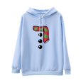 thumbnail image 1 of Sudadera Medium Gibobby con capucha de manga larga estampado color sólido informal Navidad azul M, 1 of 4
