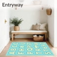 thumbnail image 3 of ODIKA 4x6 Machine Washable Non-Slip Area Rug, Storybook Alphabet with Gentle Pairs and Decorative Waves High Traffic Rug with Pad, Blue, 692870, 3 of 8
