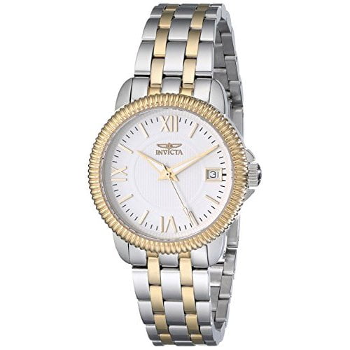 Women's Specialty Two-Tone Steel White Waffle Dial Movement: Quartz