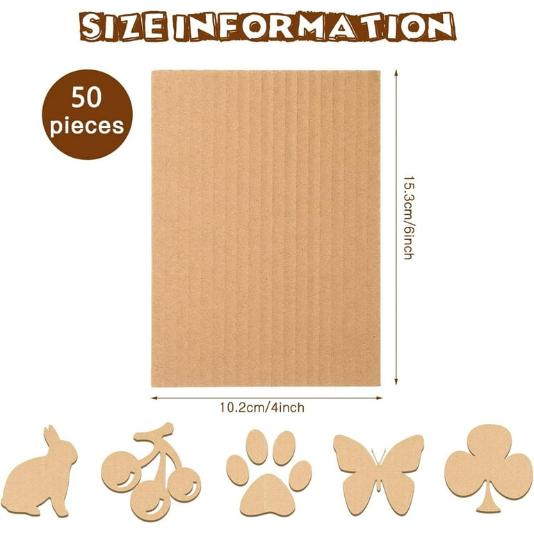 50 Pack Corrugated Cardboard Sheets, 2mm Thick, 9 X Mexico