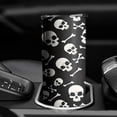thumbnail image 3 of 20oz Halloween Skull Crossbones Pattern Skinny Tumblers Stainless Steel Tumbler with Lid and Straw,Vacuum Insulated Double Wall Travel Tumbler Cups with Cleaning Brush for Coffee,Tea, 3 of 6