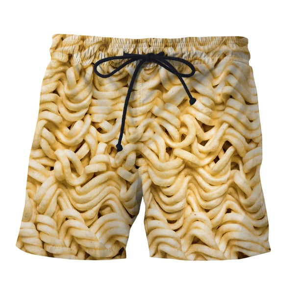WILLBEST Pantalones Cortos Cortos para Hombre Pantalones Cortos Casuales Sueltos con Estampado 3D de Comida y Personalidad de Moda para Hombre Pantalones de Playa