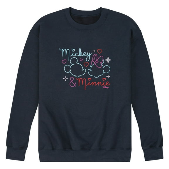 Disney - Mickey & Minnie - Highlight Love - Men's Crew Neck Fleece Pullover
