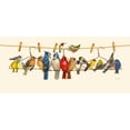 thumbnail image 2 of Russell, Wendy 14x8 White Modern Wood Framed Museum Art Print Titled - Bird Menagerie II, 2 of 4