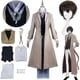 thumbnail image 1 of 26-27 Bungo Stray Dogs Dazai Osamu Cosplay Costume Wig Uniform Long Jacket Coat Suit Adult Halloween Party Costumes Outfit for Men, 1 of 4