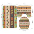 thumbnail image 3 of Ethnic Geometric Striped Pattern Bathroom Rugs Sets 3 Piece,Toilet Cover Set,Absorbent Non Slip Bathroom Mats Sets with U-Shaped Contour Rug Toilet Rug Set, 3 of 5
