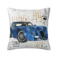 thumbnail image 1 of ZICANCN Retro Luxury Sports CarPattern Throw Pillow Covers, Bed Couch Sofa Knit Decorative Pillow Covers for Living Room Farmhouse, 24"x24", 1 of 8