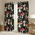 thumbnail image 2 of Homewish Kawaii Pink Butterfly Black Out Curtains,Red Fungus Mushroom Curtains Pack of 2 (42x63 Each),Rustic Flower Floral Bedroom Curtains For Teens,Breathable Home Decor, 2 of 6