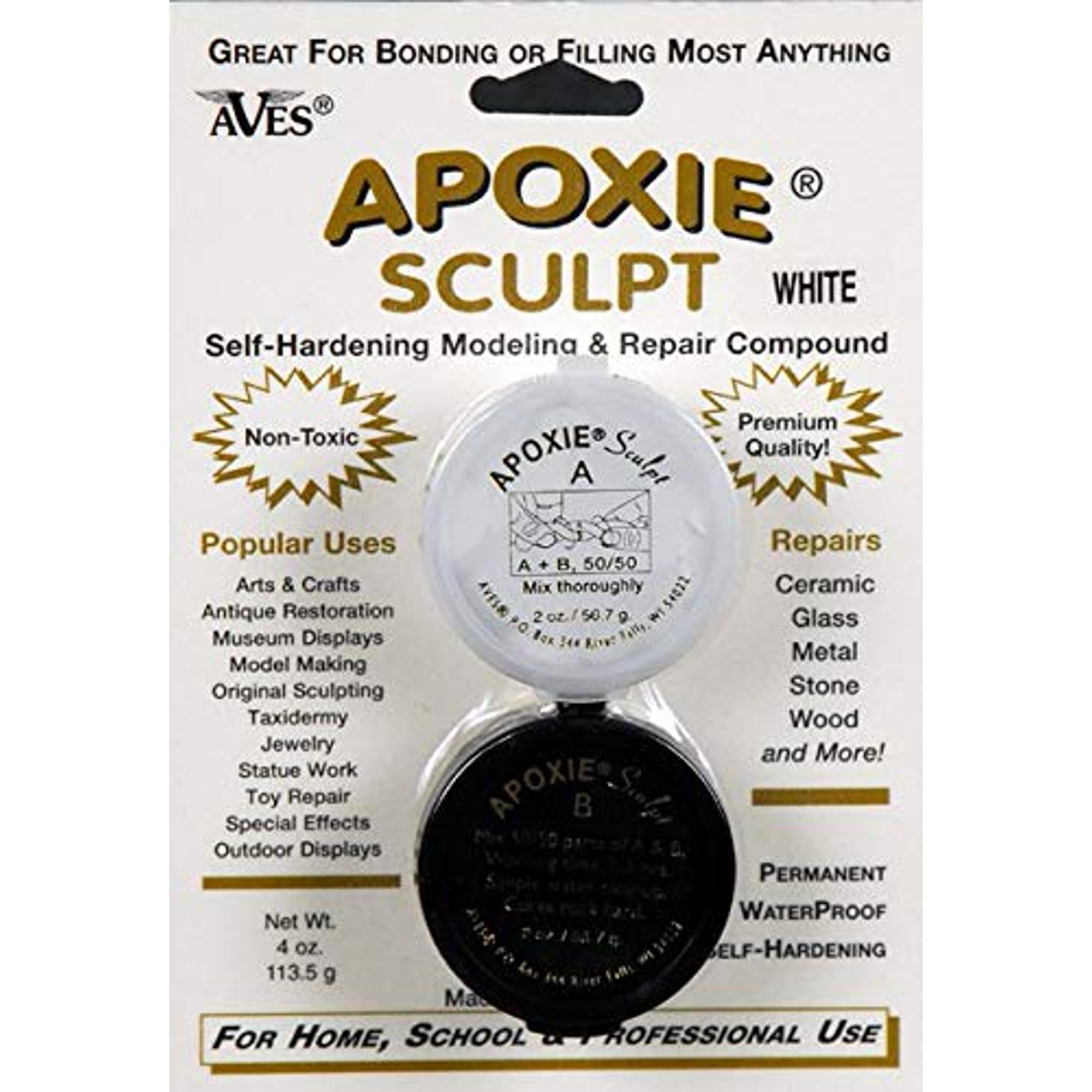 Aves Apoxie Sculpt Part Modeling Compound (A B) 1/4 Pound