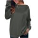 thumbnail image 1 of Moda mujer camisa sexy suéter manga larga otoño lado solapa pulóver blusa superior de punto Pompotops gfhjh8051, 1 of 5