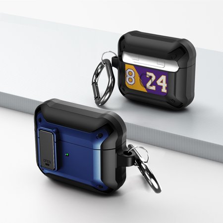 Duo Shield Secure Lock Designed For AirPods 3rd Gen With Hook Blue/Black