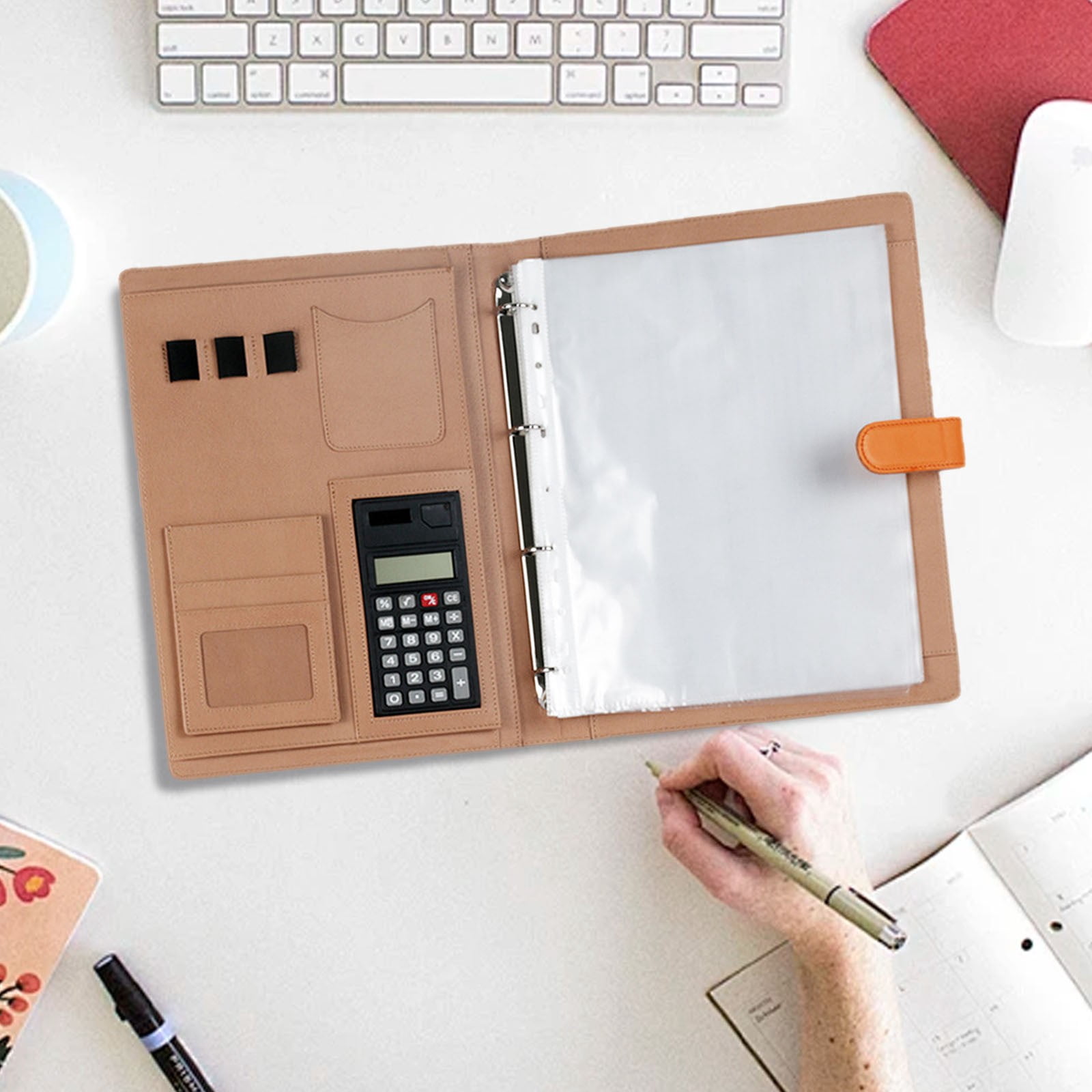 LYINGF Multifunctional Plastic Storage Clipboard with Integrated Calculator, A4 and Letter Size Clipboard Serves as a Document Holder for Business Meetings, Note Taking, and Office Organization