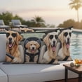 thumbnail image 4 of Funny Dog Print Outdoor Waterproof Pillow Covers, Summer Modern Animals Decorative Rectangle Throw Pillowcase Sofa Cushion Sham for Patio/Couch/Chair, 20"x12" 2 Pack, 4 of 8