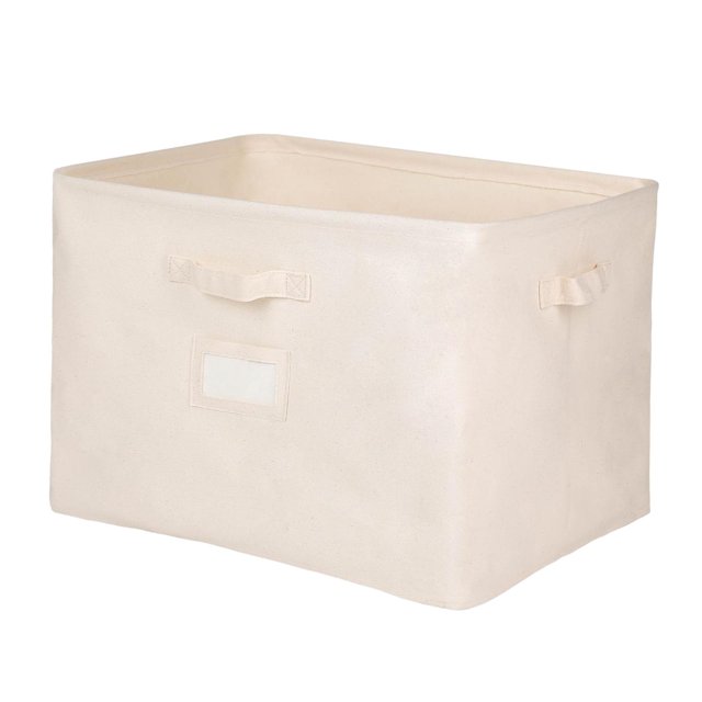 GUOOL Fabric Storage Boxes Organiser Foldable Blanket Storage Bag for Comforter Pillow Without Lid XL