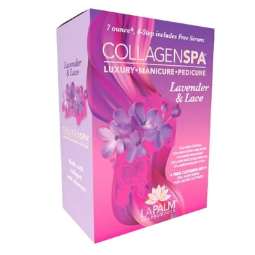 La Palm Collagen Spa 6 Step Manicure/Pedicure Kit Lavender and Lace