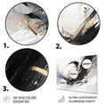 thumbnail image 3 of Designart "Multifaceted Whirls in Black and Gold IV" Cubism Metal Art Print, 3 of 5