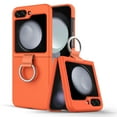 thumbnail image 5 of Venoro Case with Screen and Camera Lens Protector for Samsung Galaxy Z Flip 5 5G Shockproof Folding Phone Cover with Ring, Orange, 5 of 16
