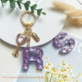 thumbnail image 6 of PTSPLLMY Bling Cute Keychain Initial Letter Gift for Women Girls Pink Purple Key Chain Cup Bag Charms Accessories, 6 of 6