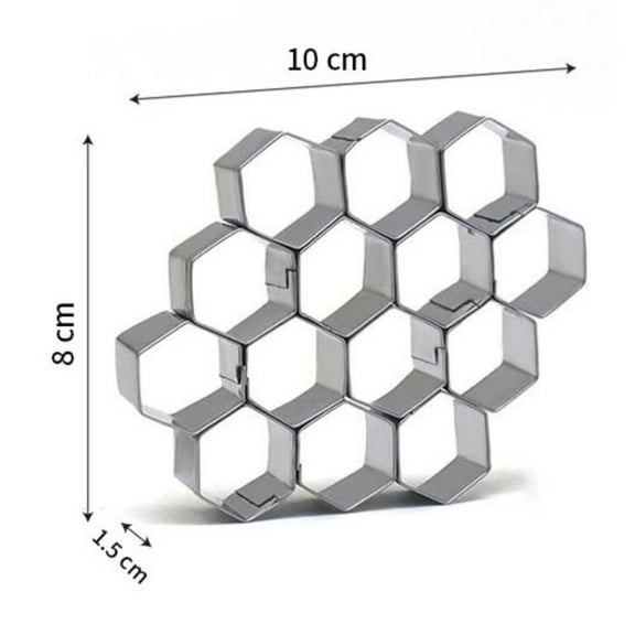 Stainless Steel Mini Hexagon Cookie Cutter for Baking and Pastry Decorating