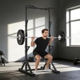 thumbnail image 2 of Soozier Adjustable Squat Rack, Multi-Function Bench Press, Black, 2 of 10