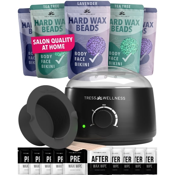 Kit de depilación con cera Tress Wellness para pieles sensibles con pantalla digital