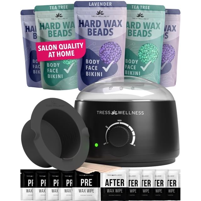 Kit de depilación con cera Tress Wellness para pieles sensibles con pantalla digital