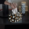 thumbnail image 5 of FUIALDOLG PU Leather Tissue Box Cover Rectangular Cute Ghost Pumpkin Tissue Holder Dispenser Paper Cover Case Napkin Holder Halloween Decor for Bathroom Living Room Office Car Kitchen, 5 of 7