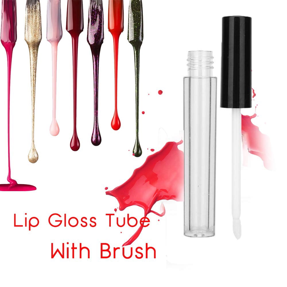 30 PCs 10ML Empty Lipgloss Tubes With Keychain Attached