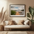 thumbnail image 3 of Dock on Island Pond - Brighton Vermont Photography Lake Nature Scenic Water Boardwalk Summer Black Framed Wall Art Print 16 x 24 inches, 3 of 4