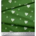 thumbnail image 3 of Soimoi Green Cotton Cambric Fabric Heart & Dots Print Sewing Fabric Yard 56 Inch Wide, 3 of 3
