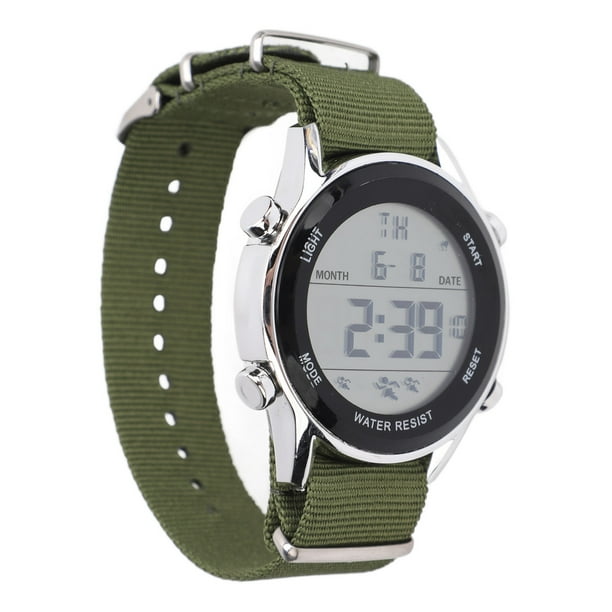 Reloj Digital Para Hombre, Reloj Deportivo Digital Resistente Al Agua, Cronómetro De Doble Zona Horaria, Alarma, Retroiluminación EL, Resistente Al Agua Hasta 50 M Para Hombres