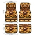 thumbnail image 6 of Renewold American Tribal Highland Cow Sunflower Khaki Car Floor Mats 4 PCS with Rubber Backing Universal Fit Front & Rear Auto Rugs Full Set, Car Interior Decor for Car SUV Van Trucks, 6 of 7