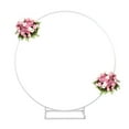 thumbnail image 1 of Garfans 6.6FT Round Wedding Arch Door Metal Backdrop Stand for Parties, Circle Metal Balloon Arch for Wedding Ceremony, Birthday, Bridal, Baby Shower,Parties Decorations, Gold/White, 1 of 6