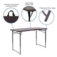 thumbnail image 3 of Bowery Hill Contemporary 23" x 48" Plastic Bi-Fold Table in Brown, 3 of 7